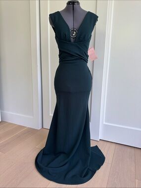 elora sleeveless v-neck ruffle lace midi dress Anthropologie BHLDN Elora Sleeveless V Neck Ruffle Lace Maxi Dress Black  Size 12